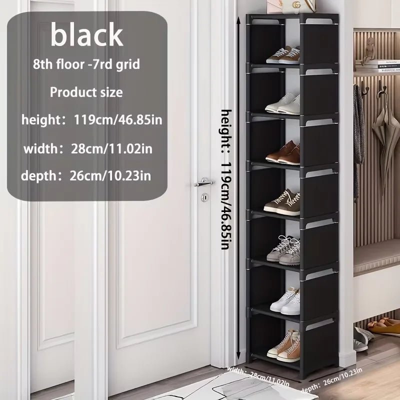 1 étagère à chaussures en métal à 8 niveaux, peu encombrante, anti-poussière, idéale pour l'entrée, la chambre et le rangement des dortoirs, uniquement pour la cuisine - FATAON1 étagère à chaussures en métal à 8 niveaux, peu encombrante, anti-poussière, idéale pour l'entrée, la chambre et le rangement des dortoirs, uniquement pour la cuisineSolutions MaisonFATAON