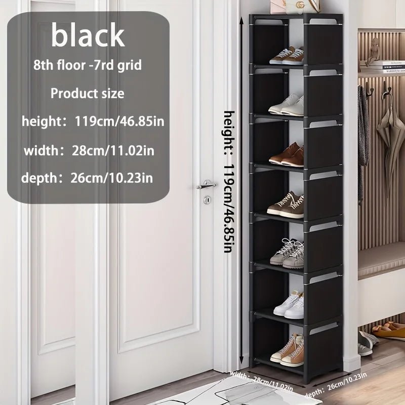 1 étagère à chaussures en métal à 8 niveaux, peu encombrante, anti-poussière, idéale pour l'entrée, la chambre et le rangement des dortoirs, uniquement pour la cuisine - FATAON1 étagère à chaussures en métal à 8 niveaux, peu encombrante, anti-poussière, idéale pour l'entrée, la chambre et le rangement des dortoirs, uniquement pour la cuisineSolutions MaisonFATAON