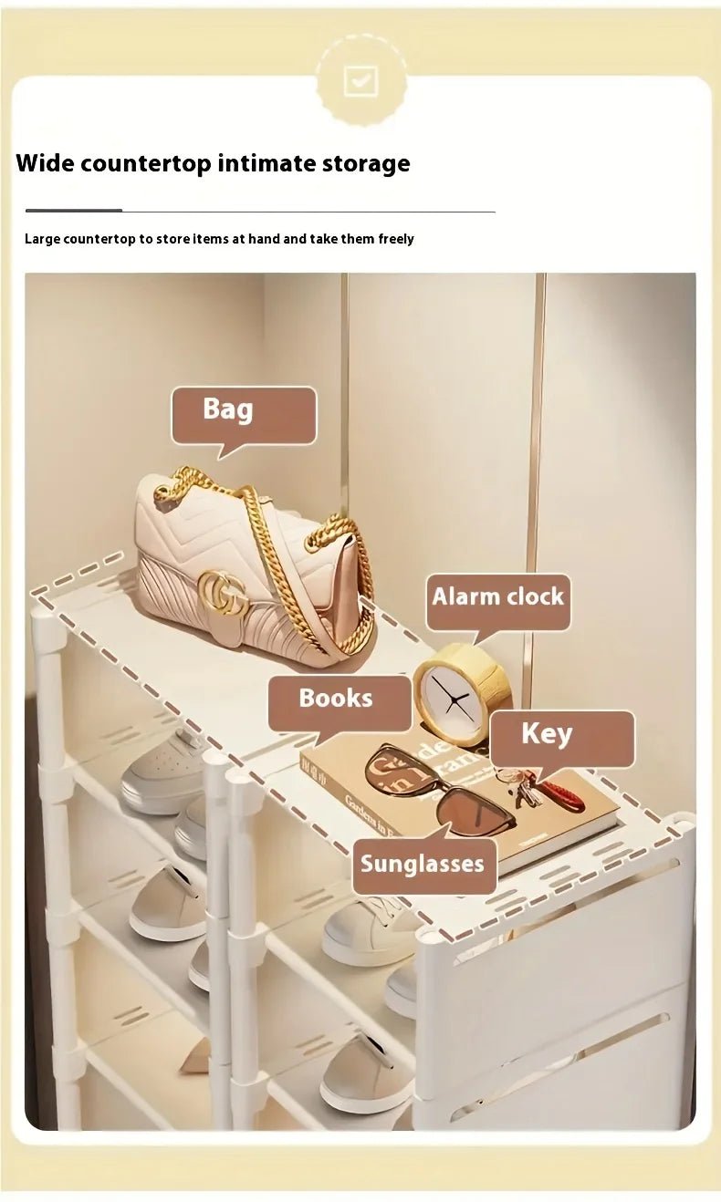 1 étagère à chaussures en métal à 8 niveaux, peu encombrante, anti-poussière, idéale pour l'entrée, la chambre et le rangement des dortoirs, uniquement pour la cuisine - FATAON1 étagère à chaussures en métal à 8 niveaux, peu encombrante, anti-poussière, idéale pour l'entrée, la chambre et le rangement des dortoirs, uniquement pour la cuisineSolutions MaisonFATAON