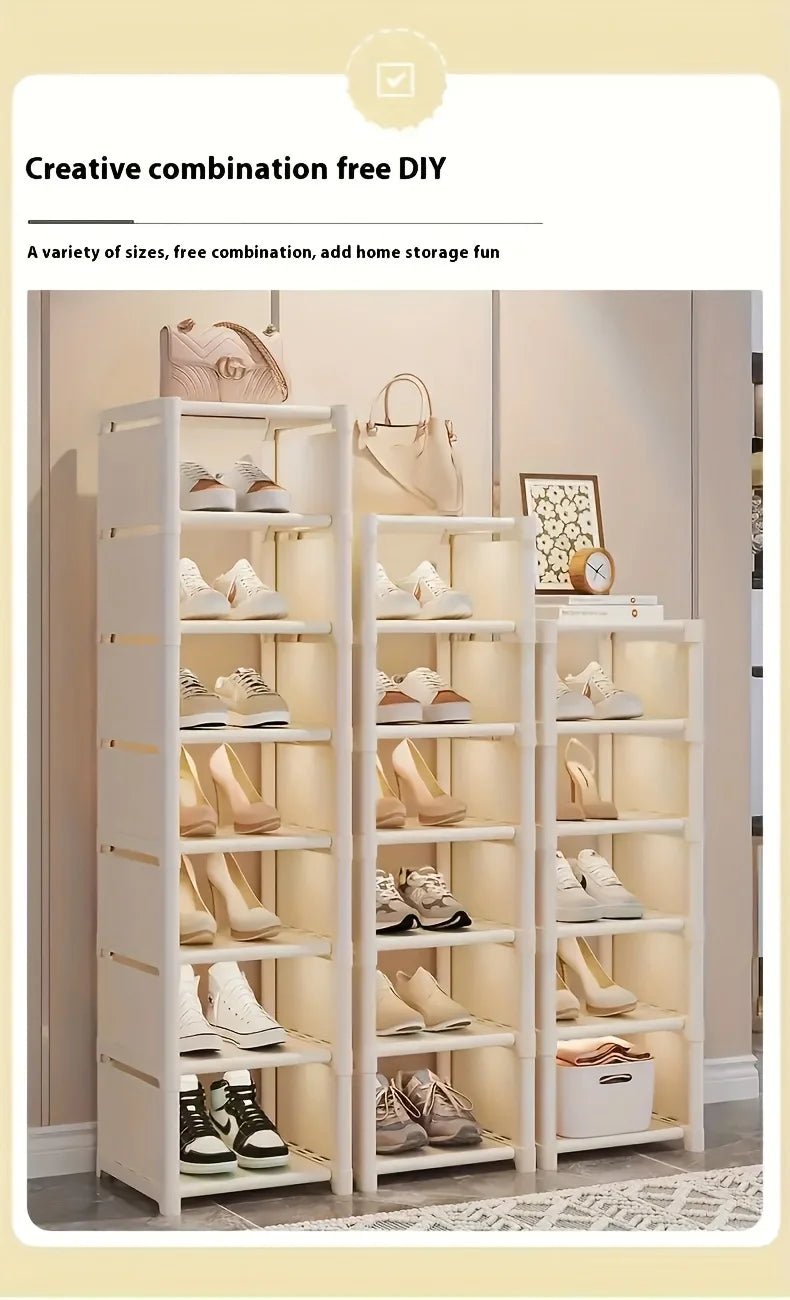 1 étagère à chaussures en métal à 8 niveaux, peu encombrante, anti-poussière, idéale pour l'entrée, la chambre et le rangement des dortoirs, uniquement pour la cuisine - FATAON1 étagère à chaussures en métal à 8 niveaux, peu encombrante, anti-poussière, idéale pour l'entrée, la chambre et le rangement des dortoirs, uniquement pour la cuisineSolutions MaisonFATAON