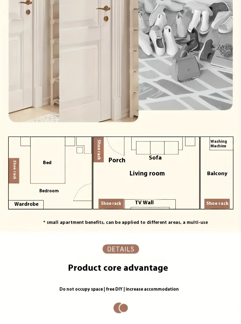 1 étagère à chaussures en métal à 8 niveaux, peu encombrante, anti-poussière, idéale pour l'entrée, la chambre et le rangement des dortoirs, uniquement pour la cuisine - FATAON1 étagère à chaussures en métal à 8 niveaux, peu encombrante, anti-poussière, idéale pour l'entrée, la chambre et le rangement des dortoirs, uniquement pour la cuisineSolutions MaisonFATAON