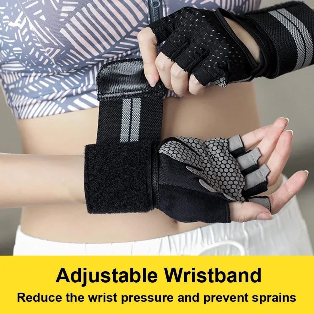 1 paire de gants de Fitness demi-doigt avec Support d'enveloppe de poignet pour hommes et femmes, équipement d'entraînement de Crossfit, équipement de musculation - FATAON1 paire de gants de Fitness demi-doigt avec Support d'enveloppe de poignet pour hommes et femmes, équipement d'entraînement de Crossfit, équipement de musculationMatériel sportifFATAON