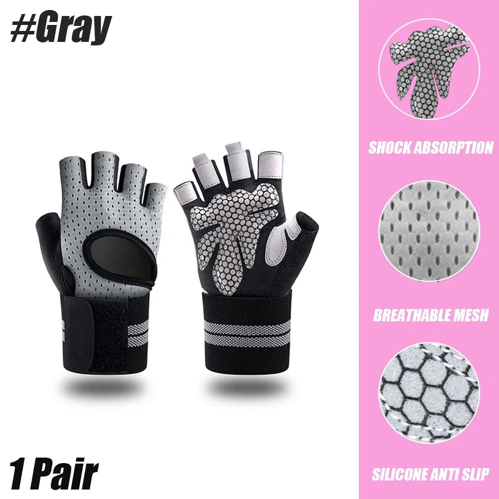 1 paire de gants de Fitness demi-doigt avec Support d'enveloppe de poignet pour hommes et femmes, équipement d'entraînement de Crossfit, équipement de musculation - FATAON1 paire de gants de Fitness demi-doigt avec Support d'enveloppe de poignet pour hommes et femmes, équipement d'entraînement de Crossfit, équipement de musculationMatériel sportifFATAON