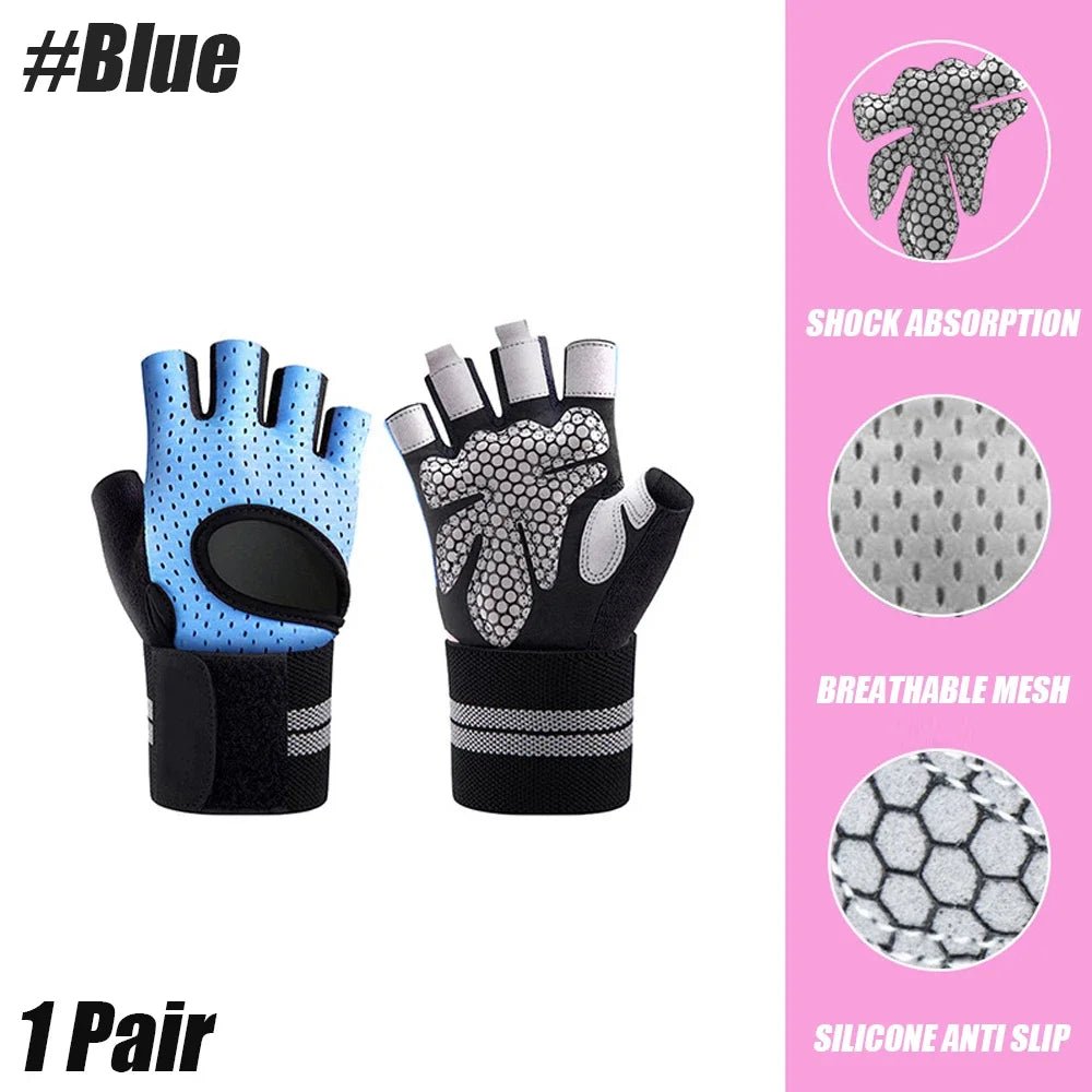 1 paire de gants de Fitness demi-doigt avec Support d'enveloppe de poignet pour hommes et femmes, équipement d'entraînement de Crossfit, équipement de musculation - FATAON1 paire de gants de Fitness demi-doigt avec Support d'enveloppe de poignet pour hommes et femmes, équipement d'entraînement de Crossfit, équipement de musculationMatériel sportifFATAON