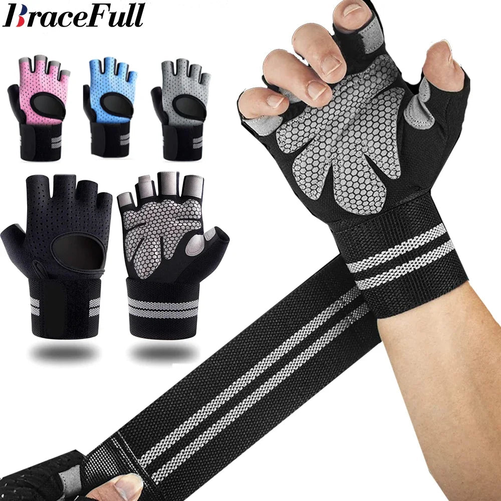 1 paire de gants de Fitness demi-doigt avec Support d'enveloppe de poignet pour hommes et femmes, équipement d'entraînement de Crossfit, équipement de musculation - FATAON1 paire de gants de Fitness demi-doigt avec Support d'enveloppe de poignet pour hommes et femmes, équipement d'entraînement de Crossfit, équipement de musculationMatériel sportifFATAON