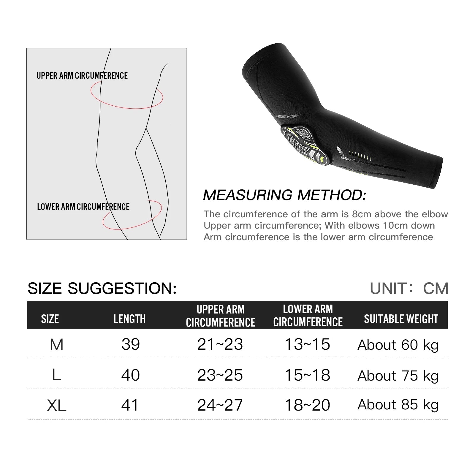 1 pièces protecteurs élastiques de coude et de bras de basket-ball Fitness course et cyclisme Sports protecteurs de coude en nid d'abeille absorbant les chocs - FATAON1 pièces protecteurs élastiques de coude et de bras de basket-ball Fitness course et cyclisme Sports protecteurs de coude en nid d'abeille absorbant les chocsFitness & SportFATAON