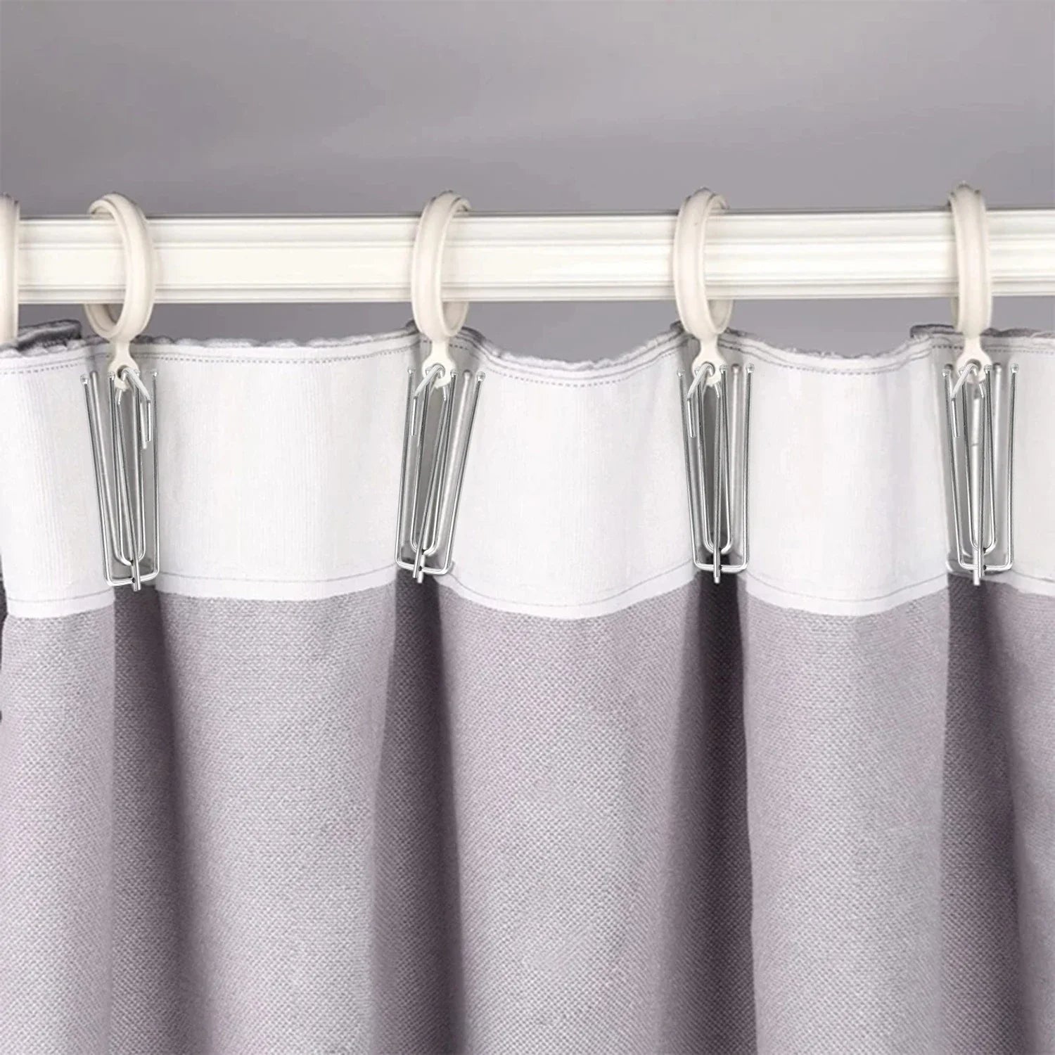 10-100 pièces ruban à rideau crochets alliage rideau de douche tissu pince bricolage rideaux Traverse tige diapositives fermoir salle de bain pincement plis Clips - FATAON10-100 pièces ruban à rideau crochets alliage rideau de douche tissu pince bricolage rideaux Traverse tige diapositives fermoir salle de bain pincement plis ClipsSolutions MaisonFATAON