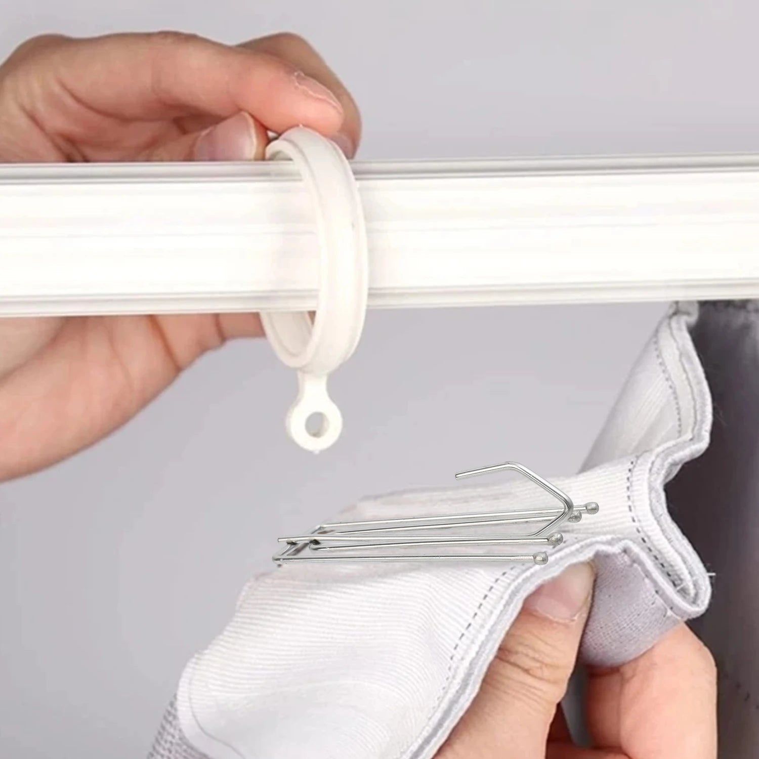 10-100 pièces ruban à rideau crochets alliage rideau de douche tissu pince bricolage rideaux Traverse tige diapositives fermoir salle de bain pincement plis Clips - FATAON10-100 pièces ruban à rideau crochets alliage rideau de douche tissu pince bricolage rideaux Traverse tige diapositives fermoir salle de bain pincement plis ClipsSolutions MaisonFATAON