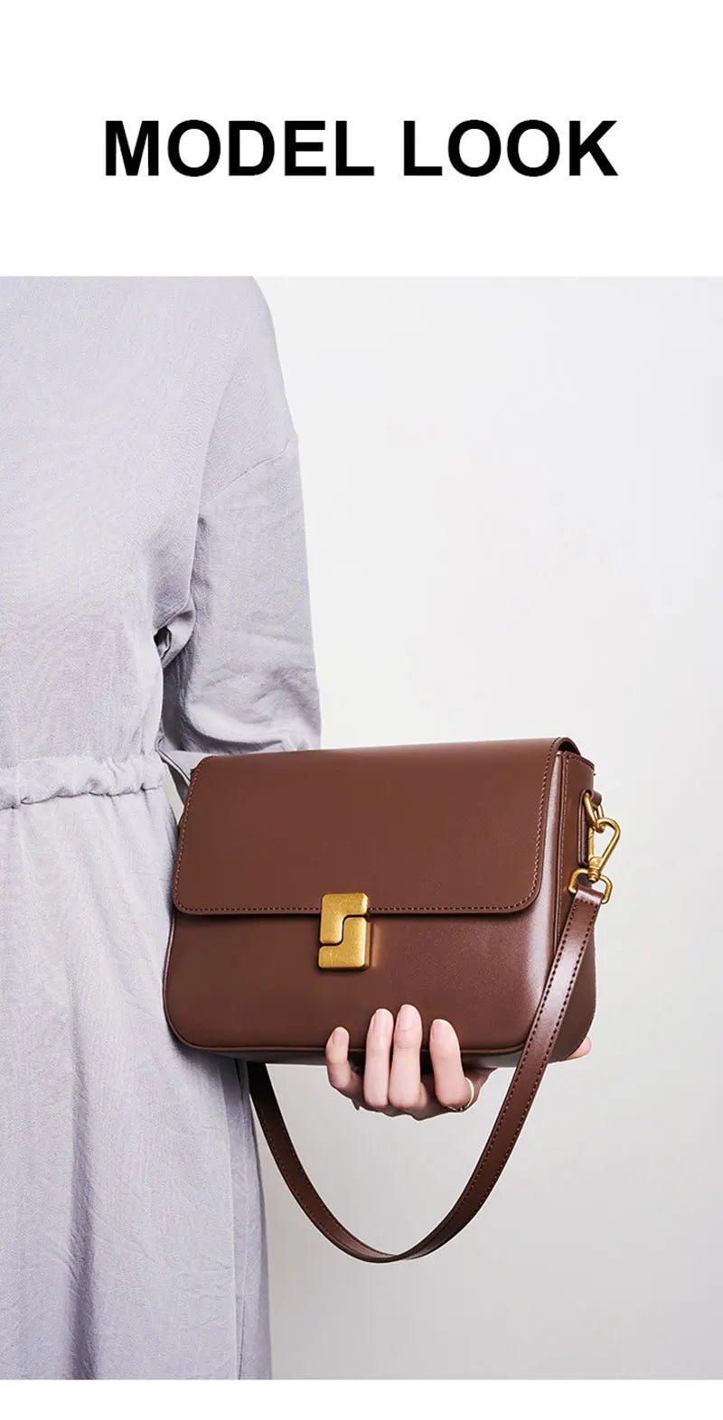 100% Genuine Leather Women's Shoulder Bag High Quality Luxury Designer Crossbody Bags Fashion Cowhide Female Handbags - FATAON100% Genuine Leather Women's Shoulder Bag High Quality Luxury Designer Crossbody Bags Fashion Cowhide Female HandbagsMode FemmeFATAON