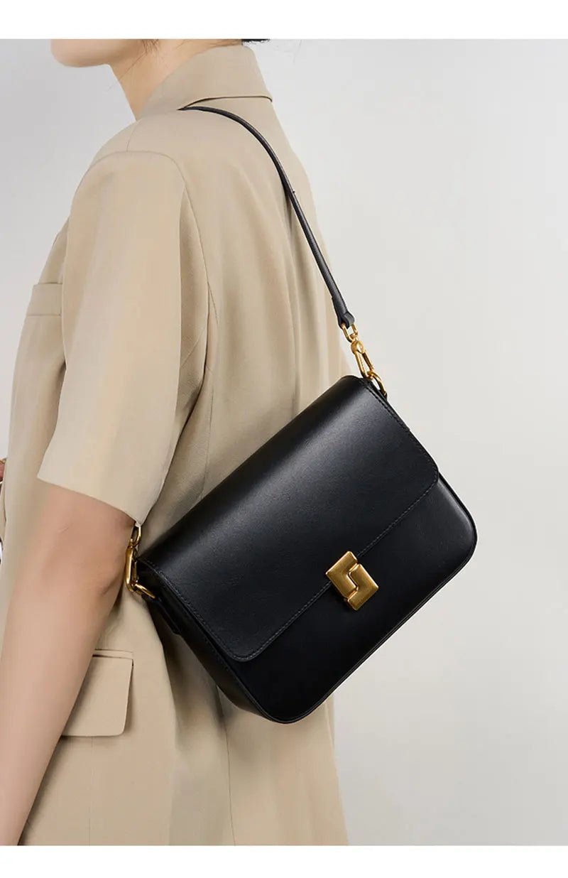 100% Genuine Leather Women's Shoulder Bag High Quality Luxury Designer Crossbody Bags Fashion Cowhide Female Handbags - FATAON100% Genuine Leather Women's Shoulder Bag High Quality Luxury Designer Crossbody Bags Fashion Cowhide Female HandbagsMode FemmeFATAON