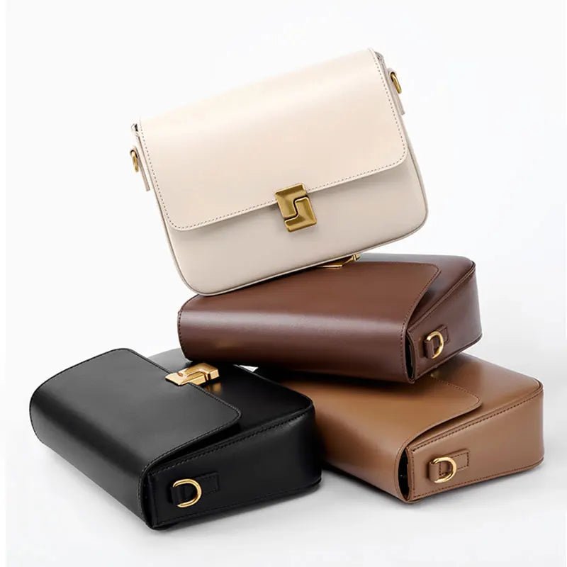 100% Genuine Leather Women's Shoulder Bag High Quality Luxury Designer Crossbody Bags Fashion Cowhide Female Handbags - FATAON100% Genuine Leather Women's Shoulder Bag High Quality Luxury Designer Crossbody Bags Fashion Cowhide Female HandbagsMode FemmeFATAON