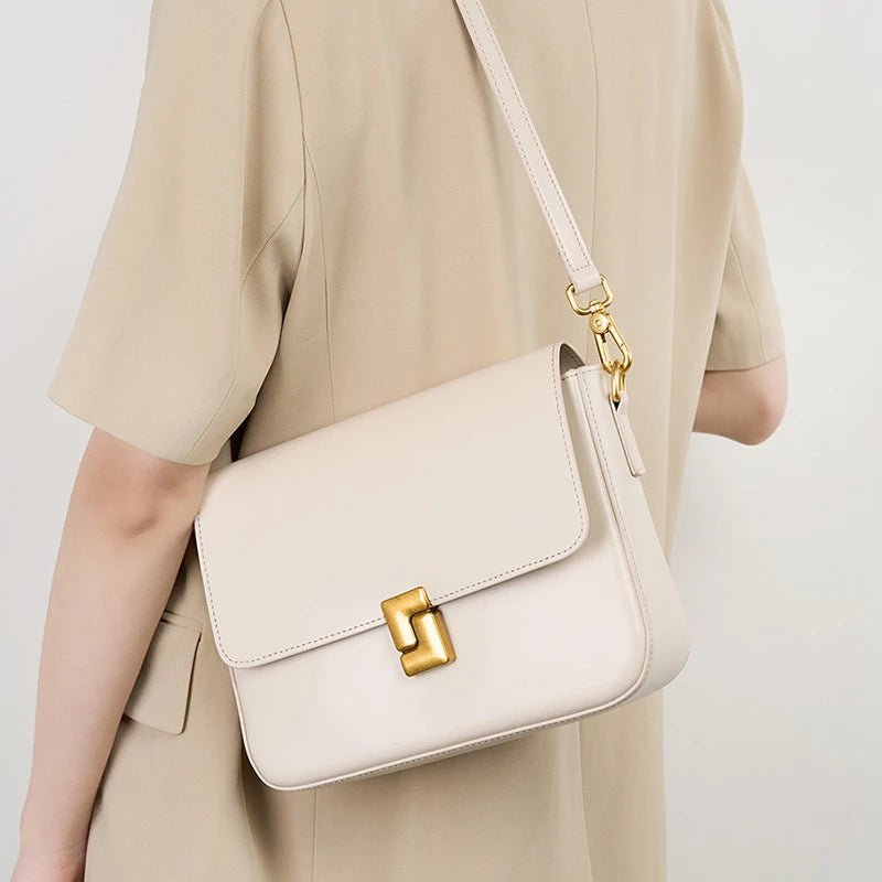 100% Genuine Leather Women's Shoulder Bag High Quality Luxury Designer Crossbody Bags Fashion Cowhide Female Handbags - FATAON100% Genuine Leather Women's Shoulder Bag High Quality Luxury Designer Crossbody Bags Fashion Cowhide Female HandbagsMode FemmeFATAON