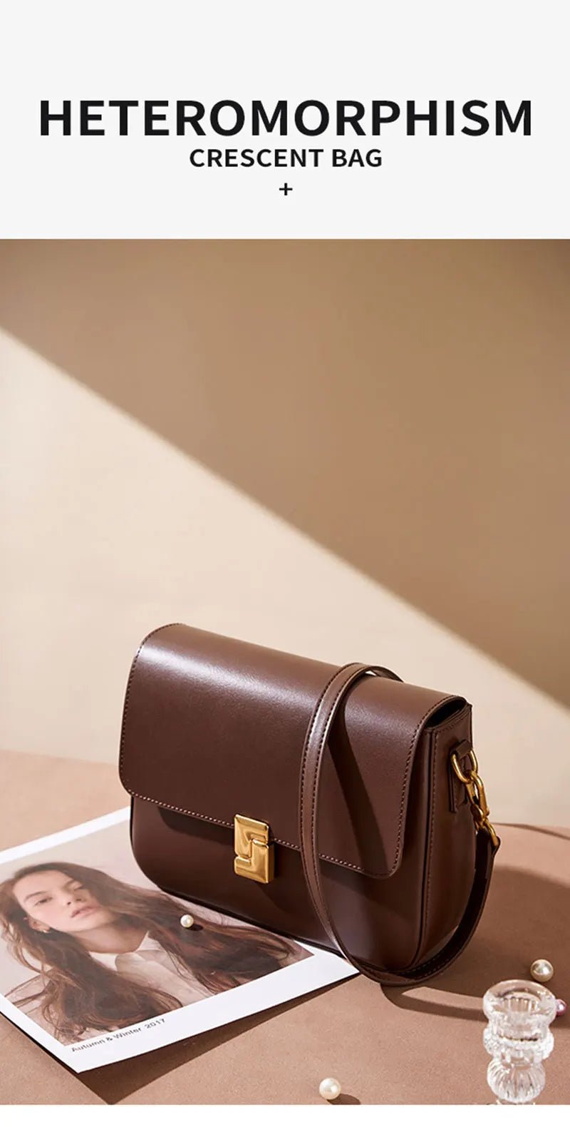 100% Genuine Leather Women's Shoulder Bag High Quality Luxury Designer Crossbody Bags Fashion Cowhide Female Handbags - FATAON100% Genuine Leather Women's Shoulder Bag High Quality Luxury Designer Crossbody Bags Fashion Cowhide Female HandbagsMode FemmeFATAON