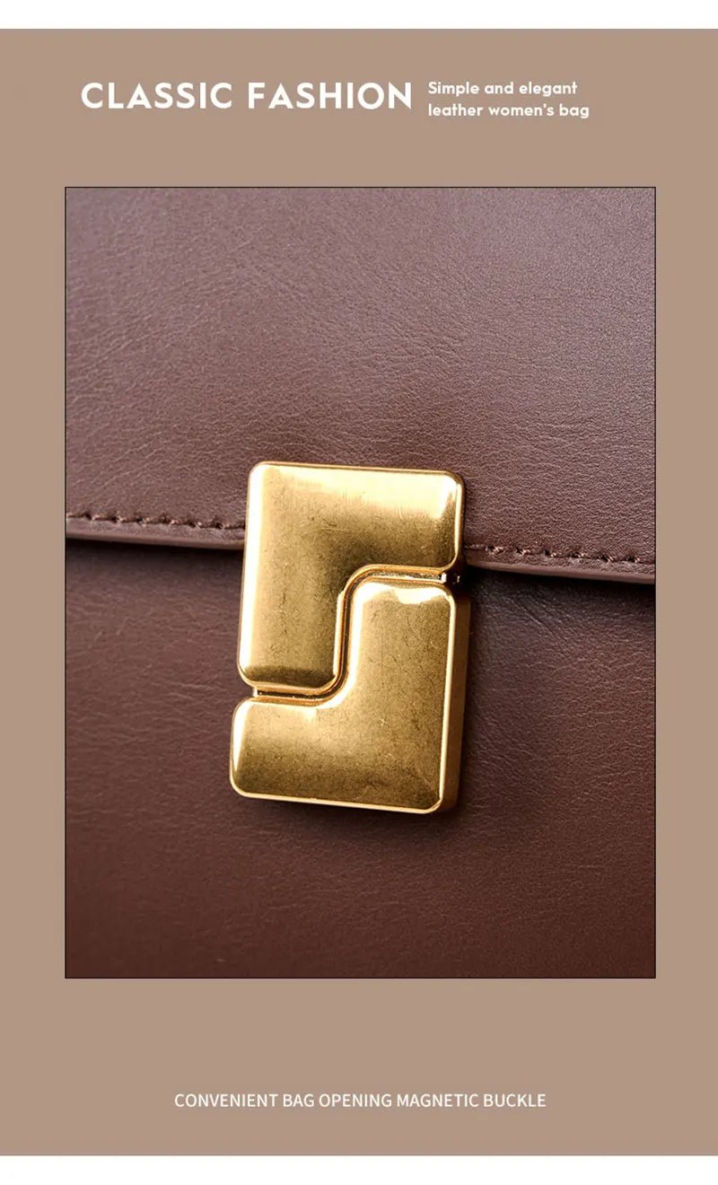 100% Genuine Leather Women's Shoulder Bag High Quality Luxury Designer Crossbody Bags Fashion Cowhide Female Handbags - FATAON100% Genuine Leather Women's Shoulder Bag High Quality Luxury Designer Crossbody Bags Fashion Cowhide Female HandbagsMode FemmeFATAON