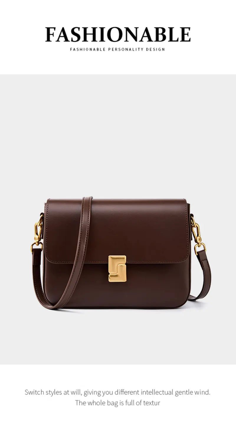 100% Genuine Leather Women's Shoulder Bag High Quality Luxury Designer Crossbody Bags Fashion Cowhide Female Handbags - FATAON100% Genuine Leather Women's Shoulder Bag High Quality Luxury Designer Crossbody Bags Fashion Cowhide Female HandbagsMode FemmeFATAON