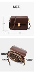 100% Genuine Leather Women's Shoulder Bag High Quality Luxury Designer Crossbody Bags Fashion Cowhide Female Handbags - FATAON100% Genuine Leather Women's Shoulder Bag High Quality Luxury Designer Crossbody Bags Fashion Cowhide Female HandbagsMode FemmeFATAON