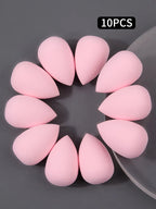 10PCS Mini Pink beauty egg set, water drop powder puff, makeup sponge tool, foundation, liquid makeup egg, sponge powder puff - FATAON10PCS Mini Pink beauty egg set, water drop powder puff, makeup sponge tool, foundation, liquid makeup egg, sponge powder puffBeauté femmeFATAON