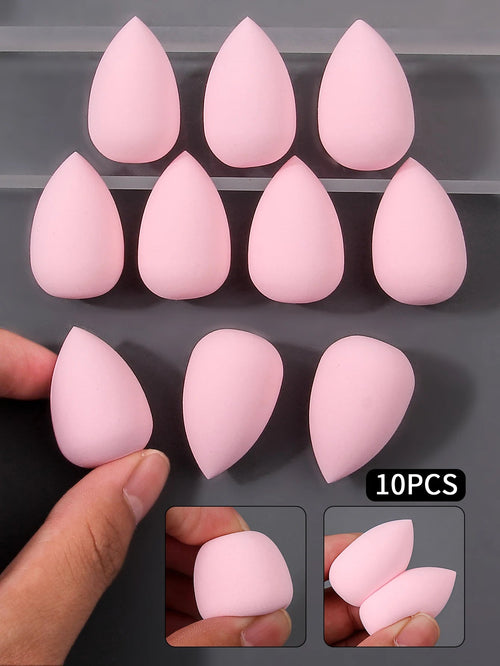 10PCS Mini Pink beauty egg set, water drop powder puff, makeup sponge tool, foundation, liquid makeup egg, sponge powder puff - FATAON10PCS Mini Pink beauty egg set, water drop powder puff, makeup sponge tool, foundation, liquid makeup egg, sponge powder puffBeauté femmeFATAON