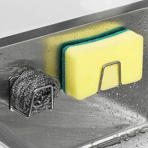 1pc Évier Éponge Titulaire Pour La Cuisine Slivery En Acier Inoxydable Ménage Canal D'eau Torchon Chiffon De Stockage Rack - FATAON1pc Évier Éponge Titulaire Pour La Cuisine Slivery En Acier Inoxydable Ménage Canal D'eau Torchon Chiffon De Stockage RackSolutions MaisonFATAON