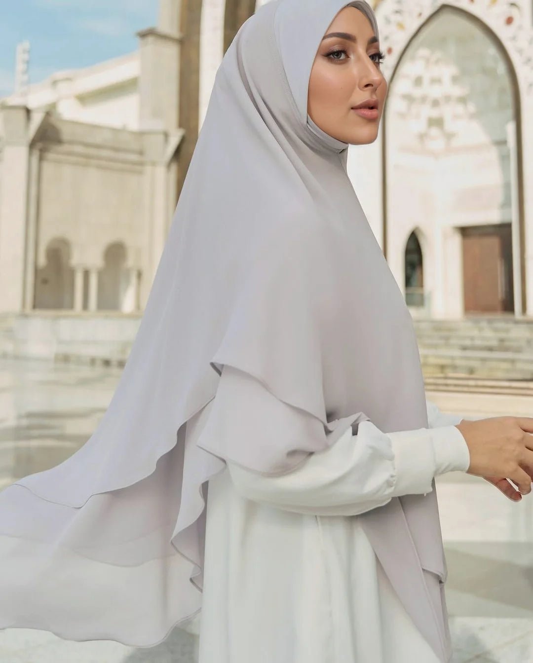 1pc prêt à porter Hijabs instantanés Double couche en mousseline de soie solide Foulard Femme Musulman châle enveloppement Bandana - FATAON1pc prêt à porter Hijabs instantanés Double couche en mousseline de soie solide Foulard Femme Musulman châle enveloppement BandanaMode FemmeFATAON