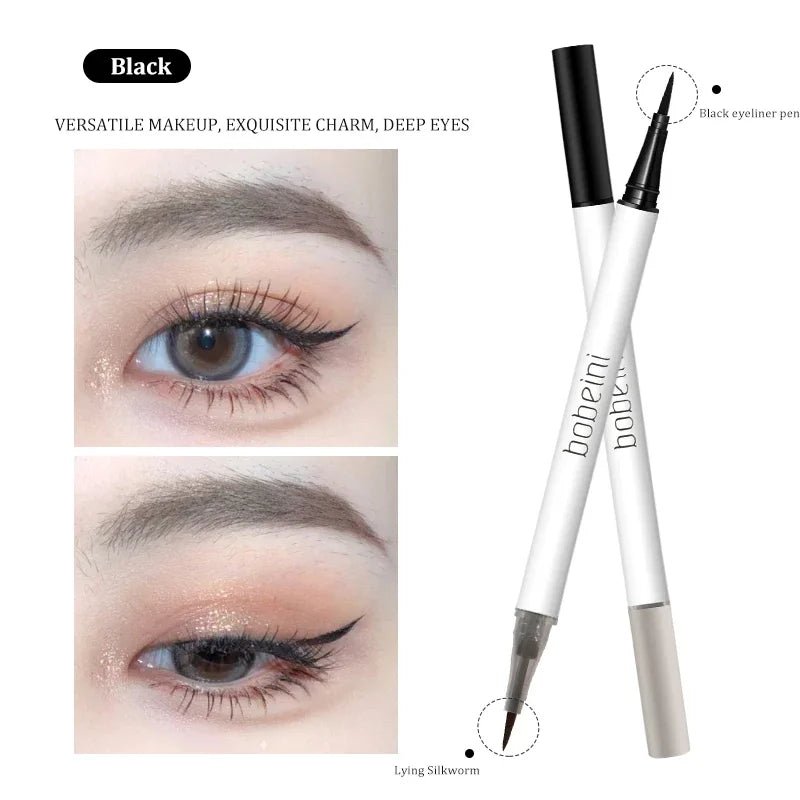 2 In 1 Brown Gel Eyeliner Pencil Ultra - slim Liquid Eye Liner Shadow Pen Smooth High Pigment Silkworm Gel Pen Lasting Eyes Makeup - Fix & Go2 In 1 Brown Gel Eyeliner Pencil Ultra - slim Liquid Eye Liner Shadow Pen Smooth High Pigment Silkworm Gel Pen Lasting Eyes MakeupFix & Go