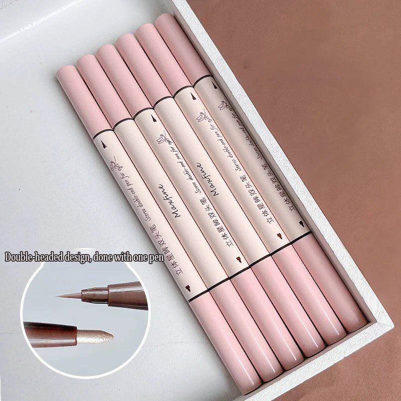 2 In 1 Brown Gel Eyeliner Pencil Ultra - slim Liquid Eye Liner Shadow Pen Smooth High Pigment Silkworm Gel Pen Lasting Eyes Makeup - Fix & Go2 In 1 Brown Gel Eyeliner Pencil Ultra - slim Liquid Eye Liner Shadow Pen Smooth High Pigment Silkworm Gel Pen Lasting Eyes MakeupFix & Go