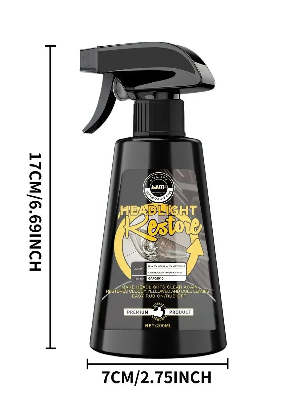 200ml-Ceramic Headlight Restoration Kit, Advanced Car Light Repair Tool - Restore clear car headlights and prevent yellowing - FATAON200ml-Ceramic Headlight Restoration Kit, Advanced Car Light Repair Tool - Restore clear car headlights and prevent yellowingAutomobile & MotoFATAON
