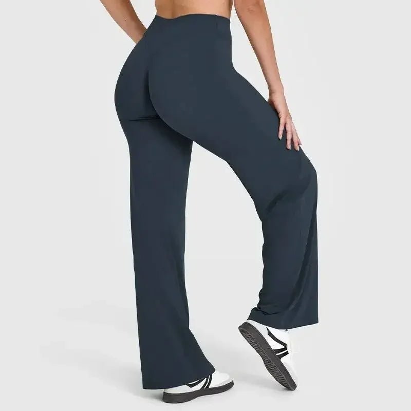 2026 décontracté Fiess jambe droite pour les femmes doux respirant sans gêner Leggings cravates Yoga pantalons de sport à jambes larges - FATAON2026 décontracté Fiess jambe droite pour les femmes doux respirant sans gêner Leggings cravates Yoga pantalons de sport à jambes largesFitness FemmeFATAON