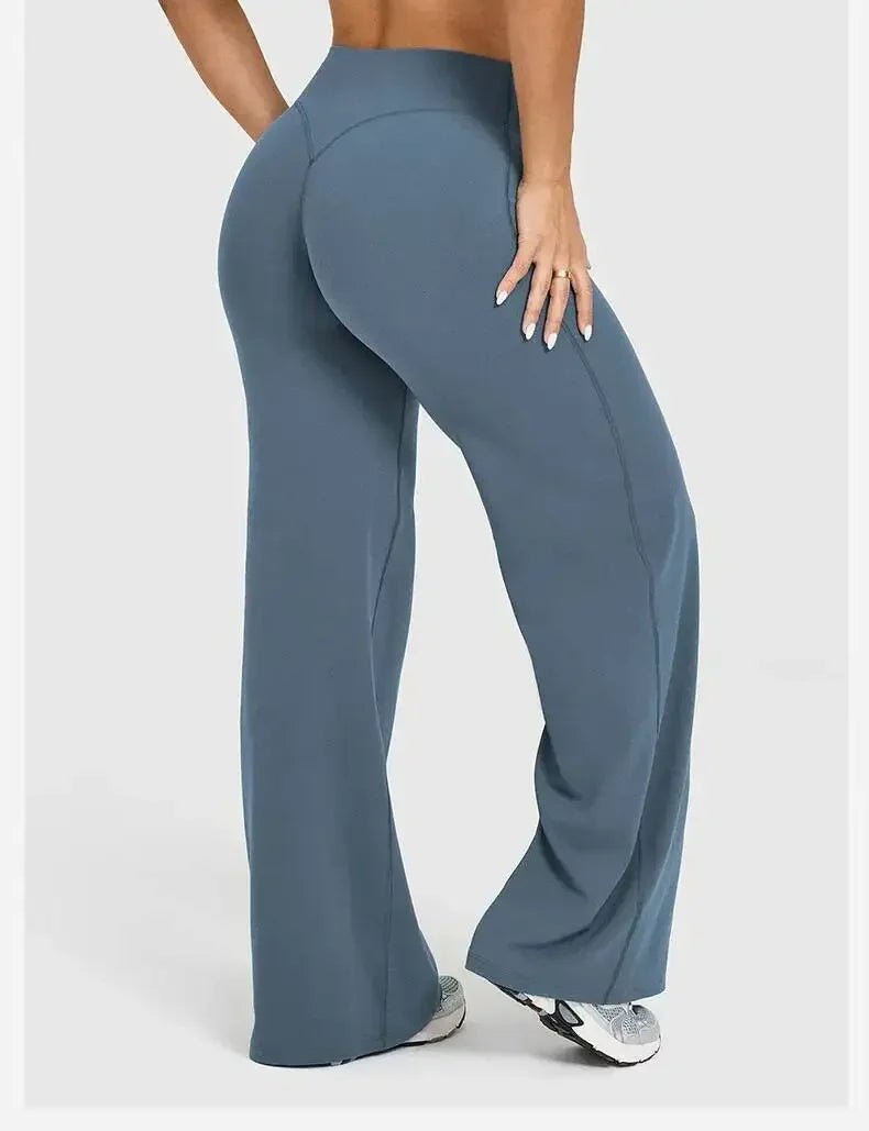 2026 décontracté Fiess jambe droite pour les femmes doux respirant sans gêner Leggings cravates Yoga pantalons de sport à jambes larges - FATAON2026 décontracté Fiess jambe droite pour les femmes doux respirant sans gêner Leggings cravates Yoga pantalons de sport à jambes largesFitness FemmeFATAON