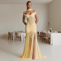 2026 European and American Cross-border Summer Foreign Trade Cross-shoulder Open-shoulder Dress Slim Slim-fit Stitching Fishtail - FATAON2026 European and American Cross-border Summer Foreign Trade Cross-shoulder Open-shoulder Dress Slim Slim-fit Stitching FishtailMode FemmeFATAON