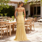 2026 European and American Cross-border Summer Foreign Trade Cross-shoulder Open-shoulder Dress Slim Slim-fit Stitching Fishtail - FATAON2026 European and American Cross-border Summer Foreign Trade Cross-shoulder Open-shoulder Dress Slim Slim-fit Stitching FishtailMode FemmeFATAON