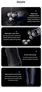 2026 Men's 4-in-1 Multifunction Waterproof Electric Shaver USB Rechargeable Razor for Face Grooming - FATAON2026 Men's 4-in-1 Multifunction Waterproof Electric Shaver USB Rechargeable Razor for Face GroomingBeauté HommeFATAON
