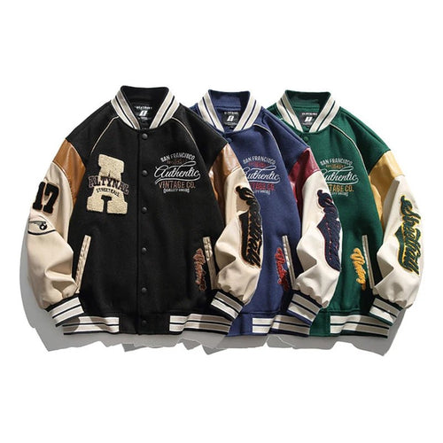 2026 Men's Baseball Jacket Casual Splicing Embroidery Baseball Uniform Autumn Outdoor Jacket Anti - Wind Casual Coat Mens Clothes - FATAON2026 Men's Baseball Jacket Casual Splicing Embroidery Baseball Uniform Autumn Outdoor Jacket Anti - Wind Casual Coat Mens ClothesMode & AccessoiresFATAON