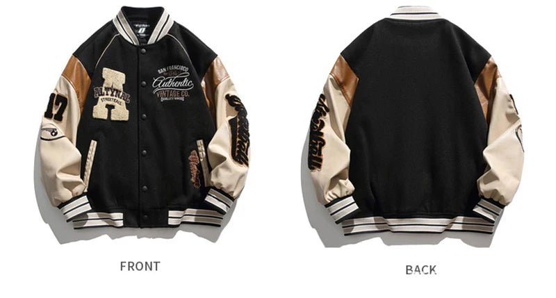 2026 Men's Baseball Jacket Casual Splicing Embroidery Baseball Uniform Autumn Outdoor Jacket Anti - Wind Casual Coat Mens Clothes - FATAON2026 Men's Baseball Jacket Casual Splicing Embroidery Baseball Uniform Autumn Outdoor Jacket Anti - Wind Casual Coat Mens ClothesMode & AccessoiresFATAON