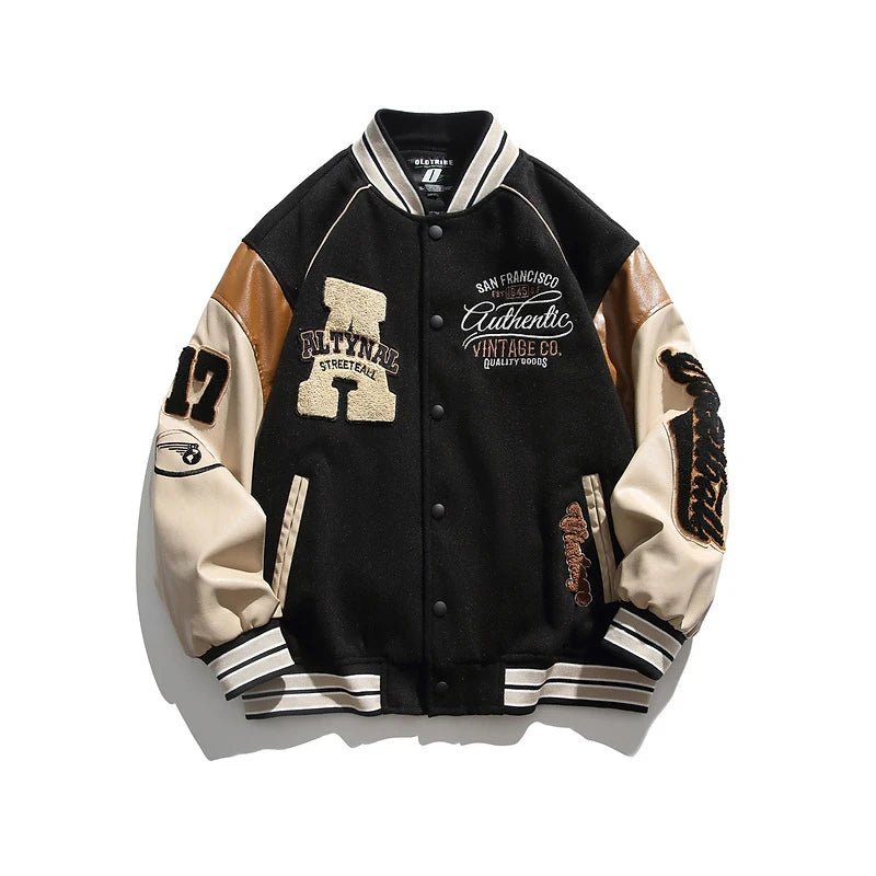 2026 Men's Baseball Jacket Casual Splicing Embroidery Baseball Uniform Autumn Outdoor Jacket Anti - Wind Casual Coat Mens Clothes - FATAON2026 Men's Baseball Jacket Casual Splicing Embroidery Baseball Uniform Autumn Outdoor Jacket Anti - Wind Casual Coat Mens ClothesMode & AccessoiresFATAON