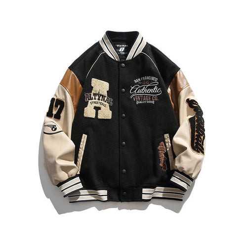 2026 Men's Baseball Jacket Casual Splicing Embroidery Baseball Uniform Autumn Outdoor Jacket Anti - Wind Casual Coat Mens Clothes - FATAON2026 Men's Baseball Jacket Casual Splicing Embroidery Baseball Uniform Autumn Outdoor Jacket Anti - Wind Casual Coat Mens ClothesMode & AccessoiresFATAON