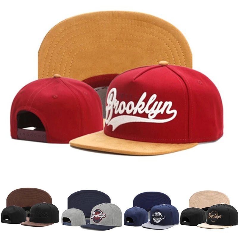 2026 New BROOKLYN artificial suede hip hop red elastic cap men and women adult outdoor leisure sunscreen baseball cap bone - FATAON2026 New BROOKLYN artificial suede hip hop red elastic cap men and women adult outdoor leisure sunscreen baseball cap boneMode HommeFATAON