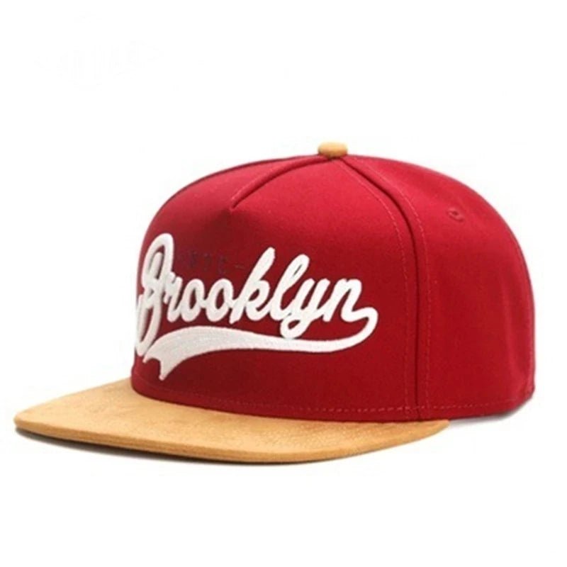 2026 New BROOKLYN artificial suede hip hop red elastic cap men and women adult outdoor leisure sunscreen baseball cap bone - FATAON2026 New BROOKLYN artificial suede hip hop red elastic cap men and women adult outdoor leisure sunscreen baseball cap boneMode HommeFATAON