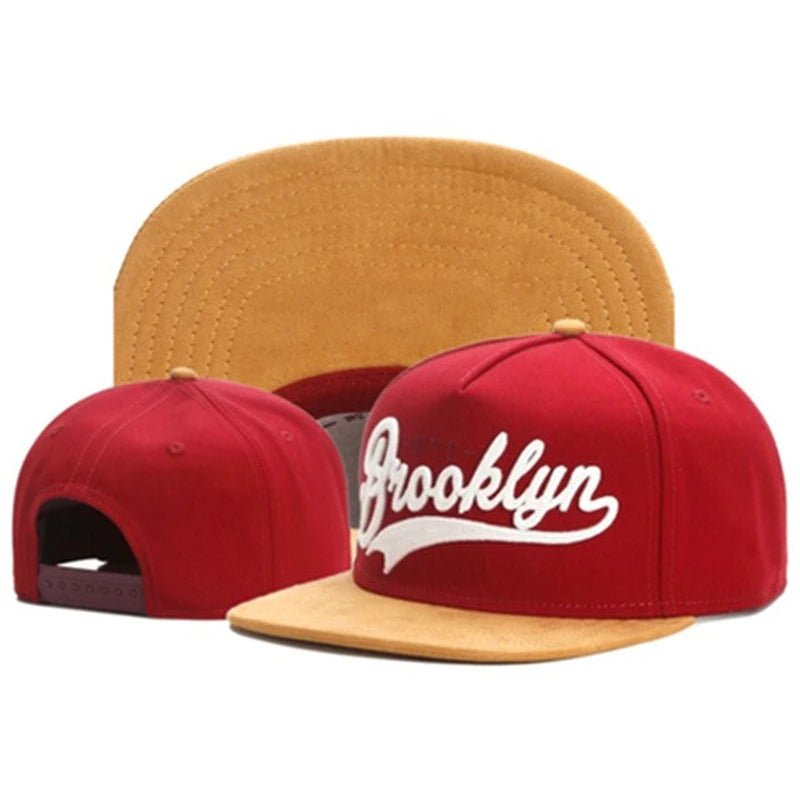 2026 New BROOKLYN artificial suede hip hop red elastic cap men and women adult outdoor leisure sunscreen baseball cap bone - FATAON2026 New BROOKLYN artificial suede hip hop red elastic cap men and women adult outdoor leisure sunscreen baseball cap boneMode HommeFATAON
