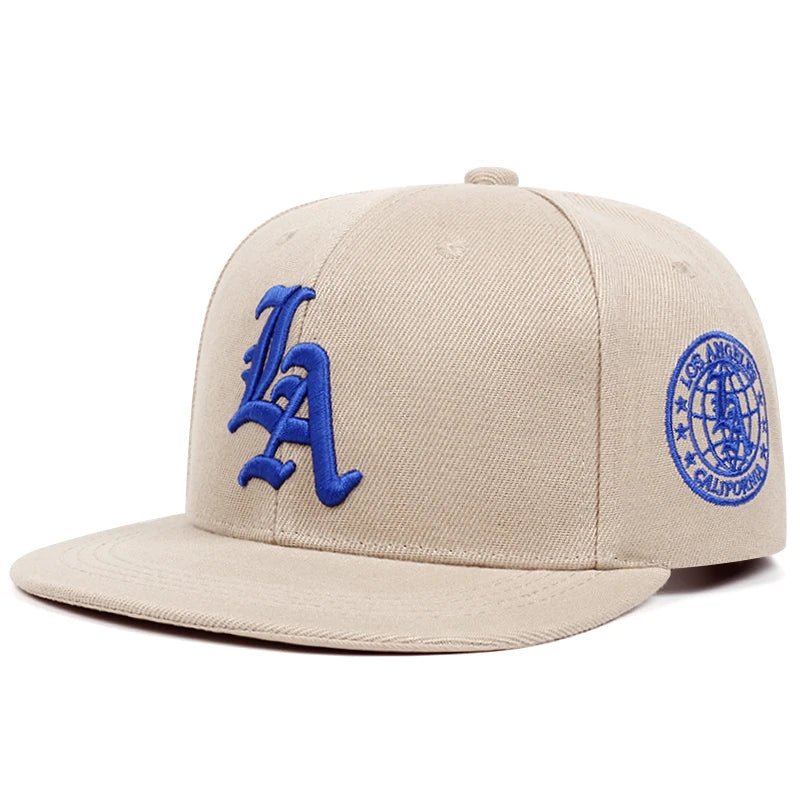 2026 New Los Ange Earth Letter Embroidered Cotton Flat Edge Hat Women Simple Baseball Hat Sunshade Hat Men's Outdoor HipHop Hat - FATAON2026 New Los Ange Earth Letter Embroidered Cotton Flat Edge Hat Women Simple Baseball Hat Sunshade Hat Men's Outdoor HipHop HatMode HommeFATAON