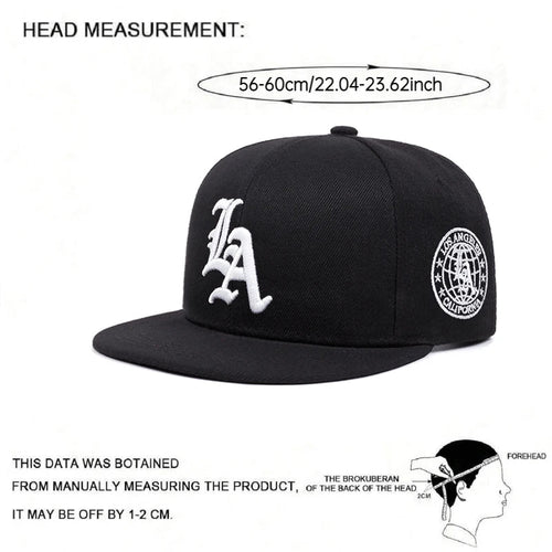 2026 New Los Ange Earth Letter Embroidered Cotton Flat Edge Hat Women Simple Baseball Hat Sunshade Hat Men's Outdoor HipHop Hat - FATAON2026 New Los Ange Earth Letter Embroidered Cotton Flat Edge Hat Women Simple Baseball Hat Sunshade Hat Men's Outdoor HipHop HatMode HommeFATAON