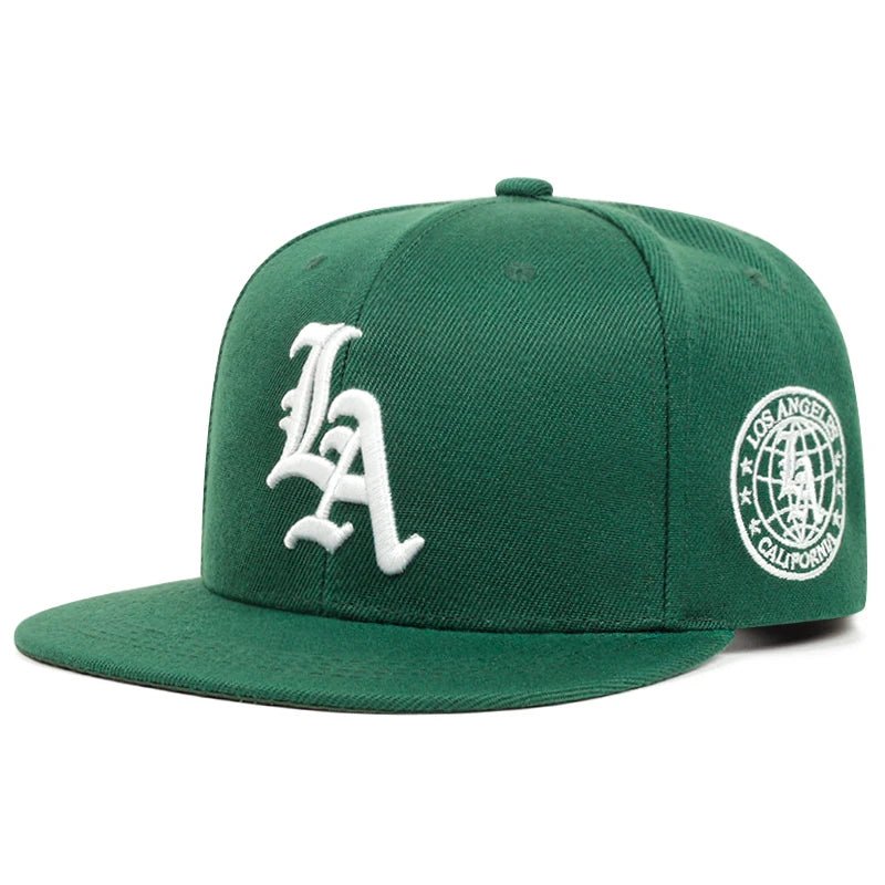 2026 New Los Ange Earth Letter Embroidered Cotton Flat Edge Hat Women Simple Baseball Hat Sunshade Hat Men's Outdoor HipHop Hat - FATAON2026 New Los Ange Earth Letter Embroidered Cotton Flat Edge Hat Women Simple Baseball Hat Sunshade Hat Men's Outdoor HipHop HatMode HommeFATAON