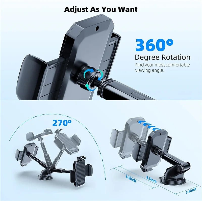 2026 NEW Universal Sucker Car Phone Holder 360° Windshield Car Dashboard Mobile Cell Support Bracket for Smartphones - Fix & Go2026 NEW Universal Sucker Car Phone Holder 360° Windshield Car Dashboard Mobile Cell Support Bracket for SmartphonesAutomobile & MotoFix & Go