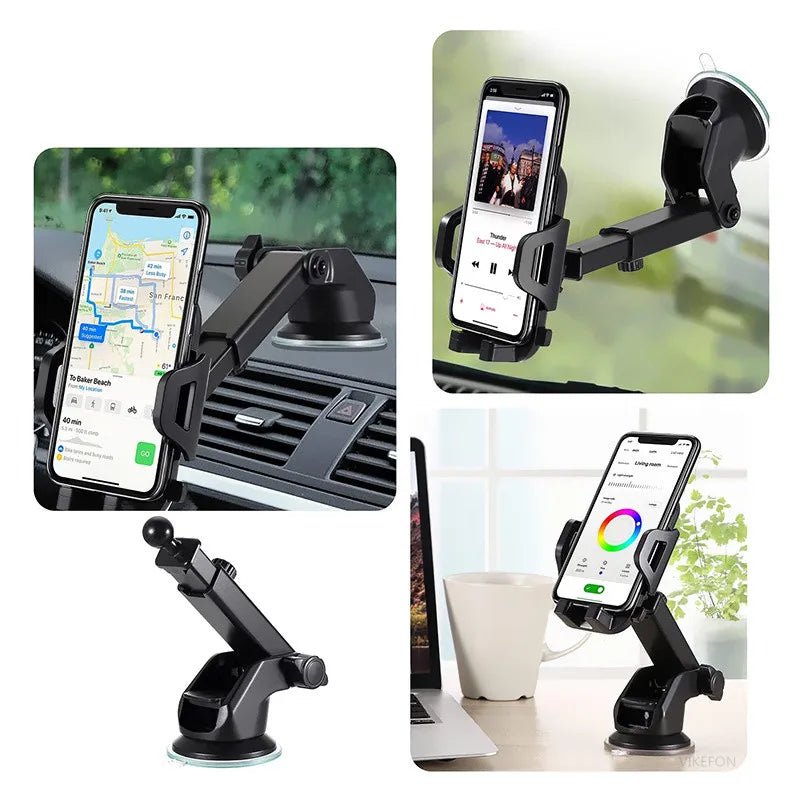 2026 NEW Universal Sucker Car Phone Holder 360° Windshield Car Dashboard Mobile Cell Support Bracket for Smartphones - Fix & Go2026 NEW Universal Sucker Car Phone Holder 360° Windshield Car Dashboard Mobile Cell Support Bracket for SmartphonesAutomobile & MotoFix & Go