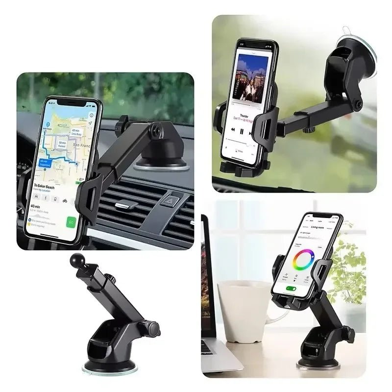 2026 NEW Universal Sucker Car Phone Holder 360° Windshield Car Dashboard Mobile Cell Support Bracket for Smartphones - Fix & Go2026 NEW Universal Sucker Car Phone Holder 360° Windshield Car Dashboard Mobile Cell Support Bracket for SmartphonesAutomobile & MotoFix & Go