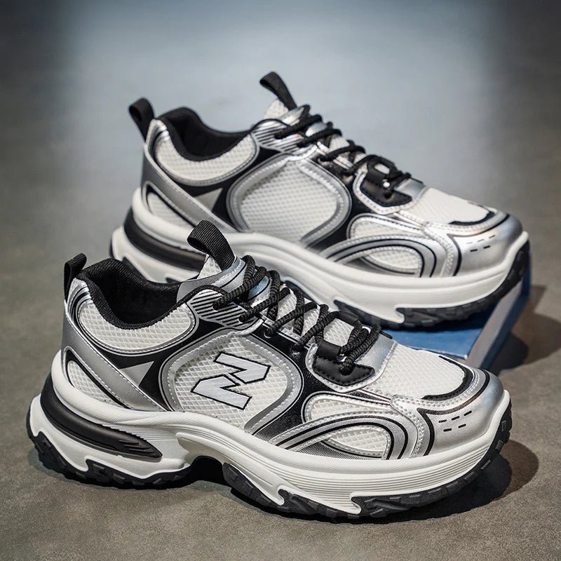 2026 nouvelles baskets pour hommes à semelles épaisses augmentant la hauteur, chaussures décontractées polyvalentes respirantes en maille de Style rétro - FATAON2026 nouvelles baskets pour hommes à semelles épaisses augmentant la hauteur, chaussures décontractées polyvalentes respirantes en maille de Style rétroMode HommeFATAON