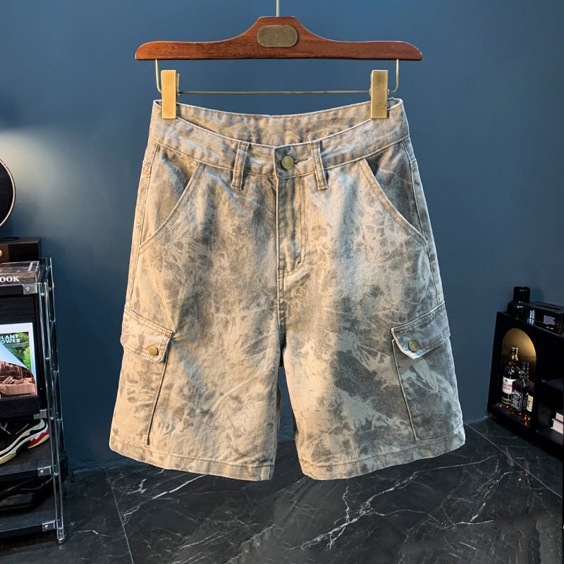 2026 Summer New Arrival Denim Shorts Men's Loose Overalls Pants Camouflage Casual Men's Medium Pants - FATAON2026 Summer New Arrival Denim Shorts Men's Loose Overalls Pants Camouflage Casual Men's Medium PantsMode HommeFATAON