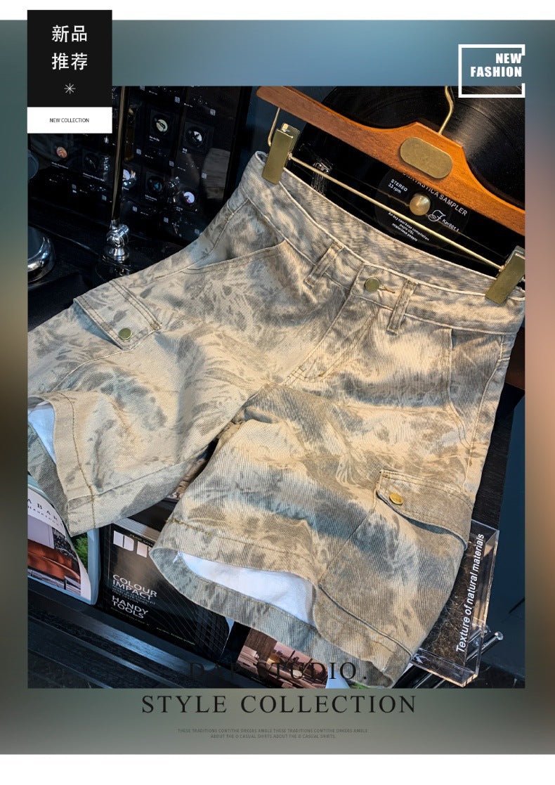 2026 Summer New Arrival Denim Shorts Men's Loose Overalls Pants Camouflage Casual Men's Medium Pants - FATAON2026 Summer New Arrival Denim Shorts Men's Loose Overalls Pants Camouflage Casual Men's Medium PantsMode HommeFATAON