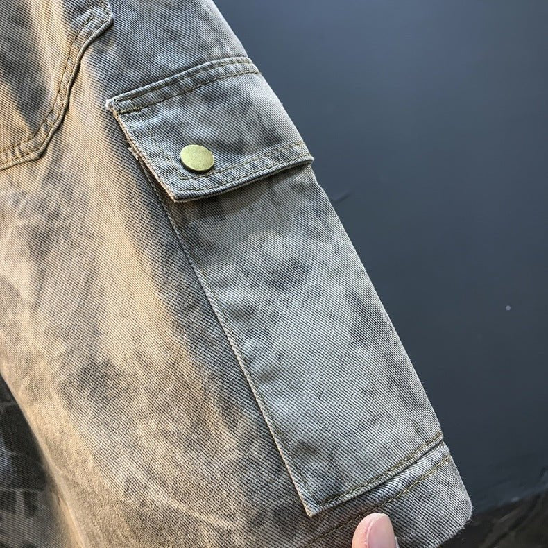 2026 Summer New Arrival Denim Shorts Men's Loose Overalls Pants Camouflage Casual Men's Medium Pants - FATAON2026 Summer New Arrival Denim Shorts Men's Loose Overalls Pants Camouflage Casual Men's Medium PantsMode HommeFATAON