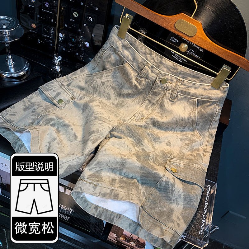 2026 Summer New Arrival Denim Shorts Men's Loose Overalls Pants Camouflage Casual Men's Medium Pants - FATAON2026 Summer New Arrival Denim Shorts Men's Loose Overalls Pants Camouflage Casual Men's Medium PantsMode HommeFATAON